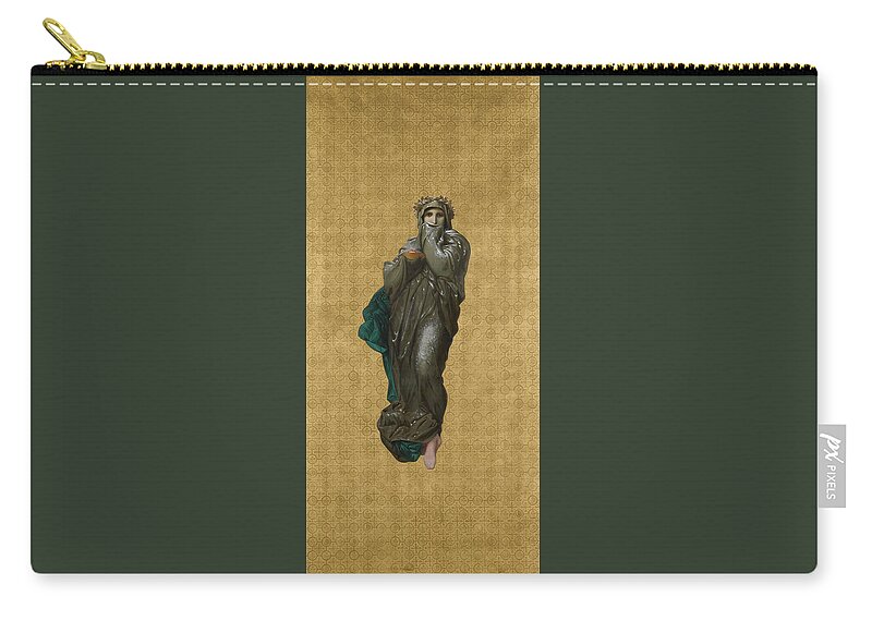 William-adolphe Bouguereau Zip Pouch featuring the painting Winter by William-Adolphe Bouguereau
