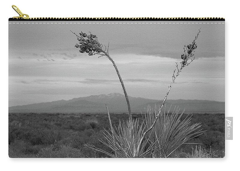White Sands National Park Carry-all Pouch featuring the photograph Winter Yucca by Amanda Rimmer