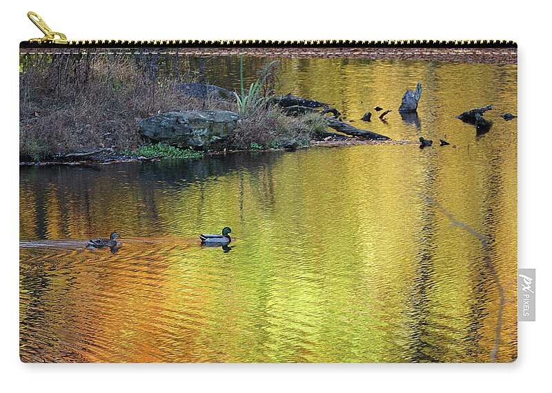 Winterthur Zip Pouch featuring the photograph Winterthur Gardens #18757 by Raymond Magnani
