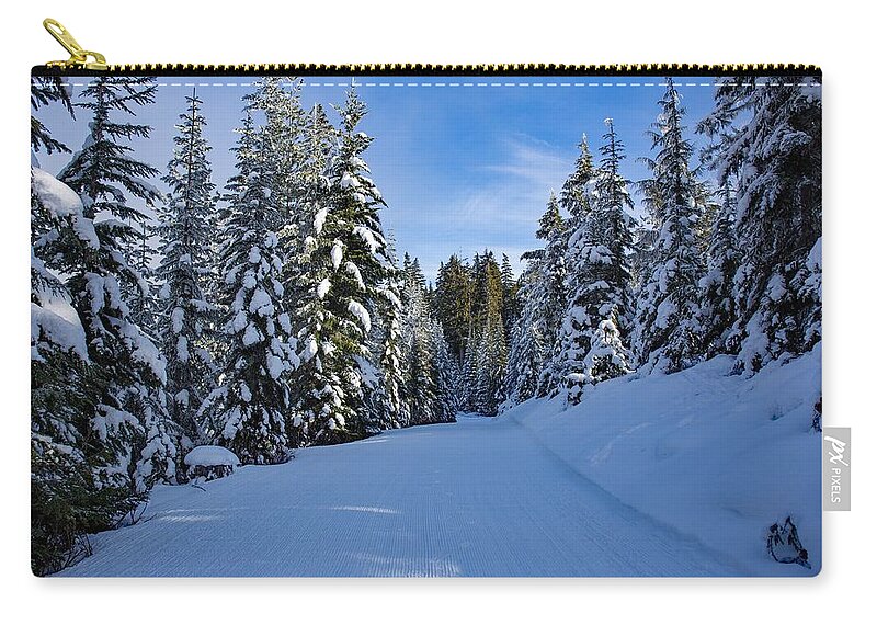 Wintertime 2 Zip Pouch featuring the photograph Wintertime 2 by Lynn Hopwood