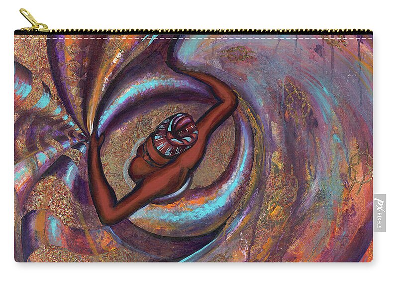 Wisdom Zip Pouch featuring the painting Wisdom Knot by Jerome White
