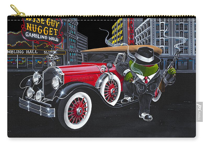 Timeless Zip Pouch featuring the painting Wise Guy by Michael Godard