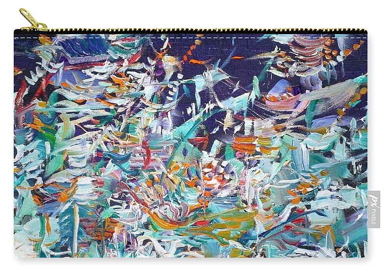 Abstract Zip Pouch featuring the painting Wishes by Fabrizio Cassetta