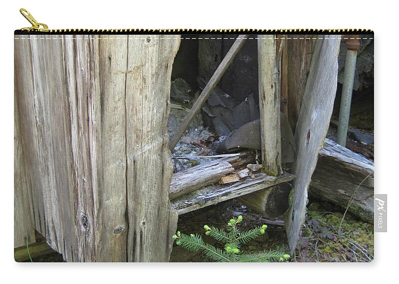 Tree Zip Pouch featuring the photograph With little tree by Marie Neder