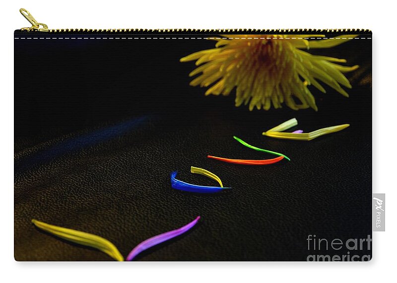Abstract Flowers Zip Pouch featuring the photograph With Love by Akshay Thaker
