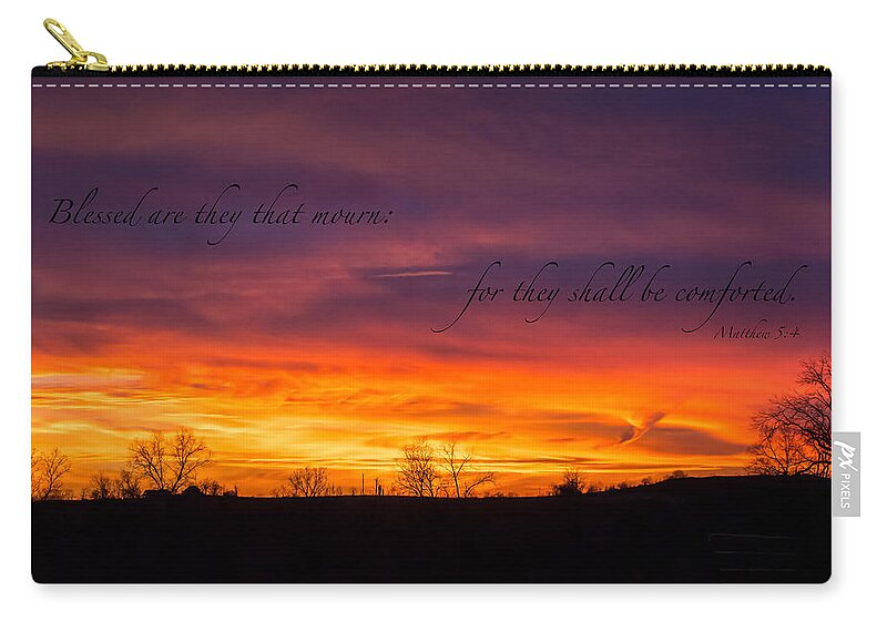 Landscape Zip Pouch featuring the photograph Finding Some Comfort Within The Clouds by Holden The Moment