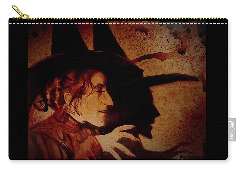 Ryan Almighty Carry-all Pouch featuring the painting WIZARD OF OZ WICKED WITCH - fresh blood by Ryan Almighty