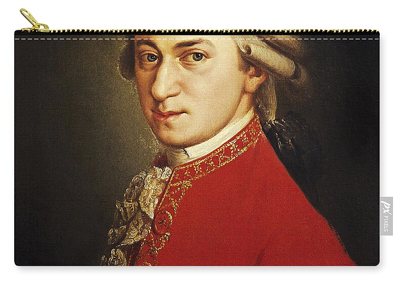 History Zip Pouch featuring the photograph Wolfgang Amadeus Mozart, Austrian by Photo Researchers