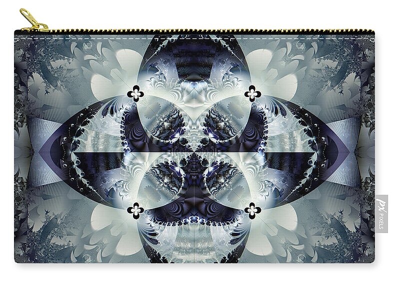 Abstract Zip Pouch featuring the digital art Wolf's Bane by Jim Pavelle