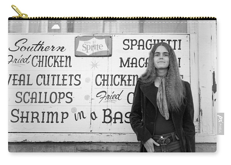 Providence Zip Pouch featuring the photograph Woman Contemplates Scallops, 1972 by Jeremy Butler