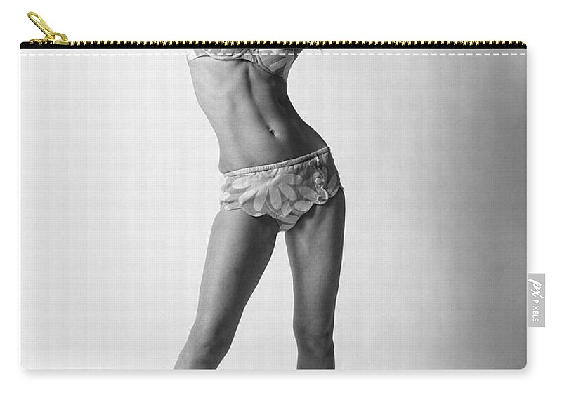 1970s Zip Pouch featuring the photograph Woman In Bikini, C.1970s by H. Armstrong Roberts/ClassicStock