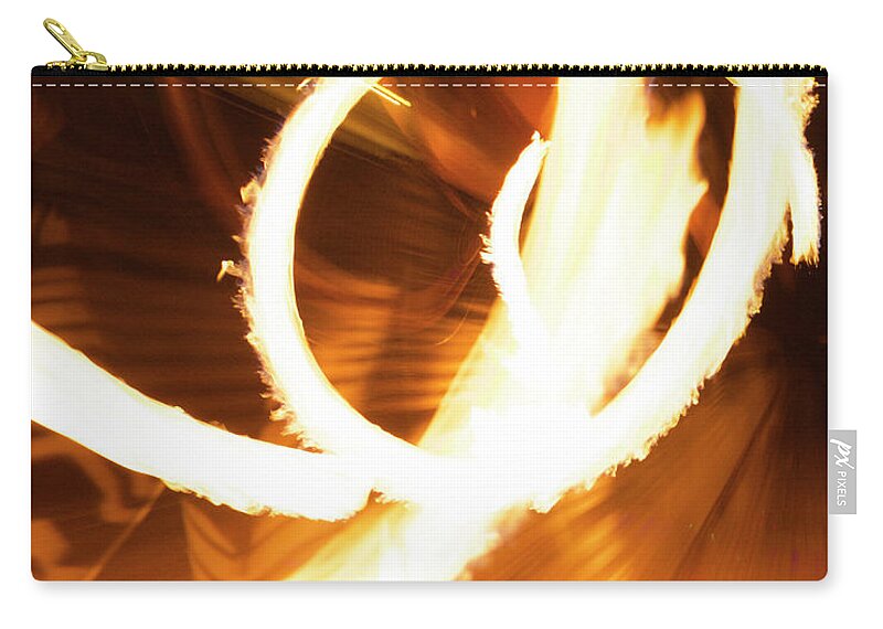 Poi Zip Pouch featuring the photograph Woman on Fire by Ellery Russell