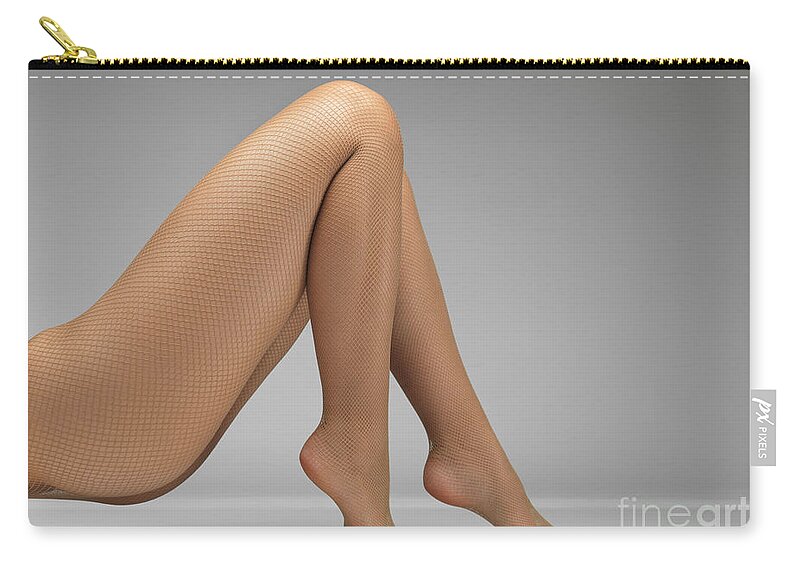 Woman Wearing Pantyhose Zip Pouch by Maxim Images Exquisite Prints - Pixels