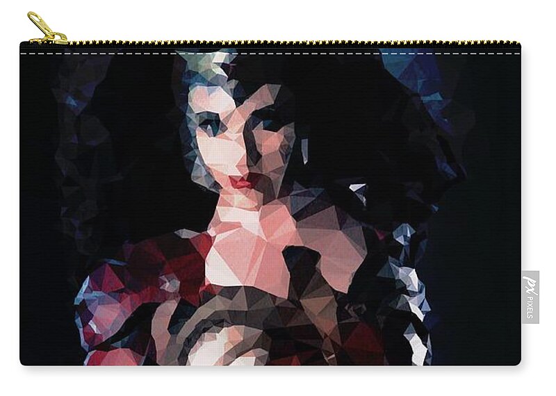 Wonder Woman Zip Pouch featuring the digital art Wonder by HELGE Art Gallery
