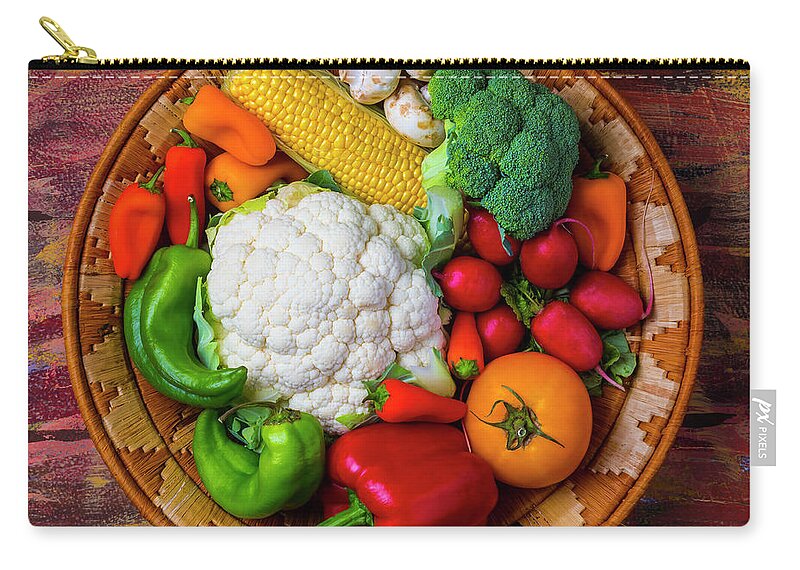 Vegetable Zip Pouch featuring the photograph Wonderful Fresh Vegetables by Garry Gay