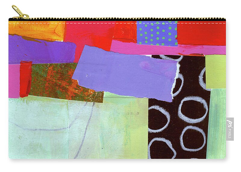 Grid Zip Pouch featuring the painting Wonky Grid #19 by Jane Davies