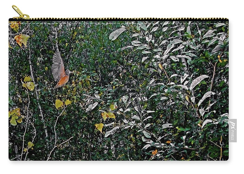 American Woodcock Zip Pouch featuring the photograph Woodcock's gracious flight by Asbed Iskedjian