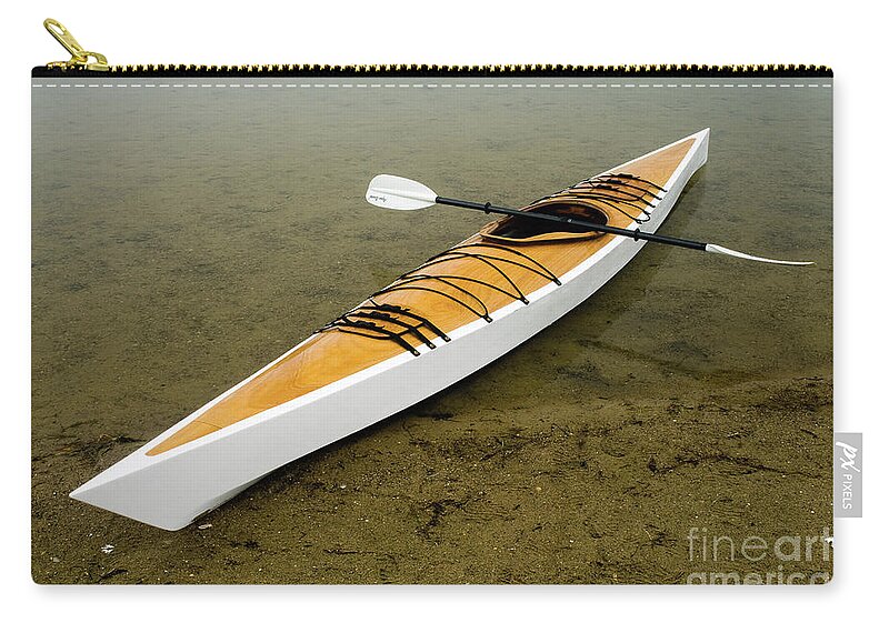 Wood Kayak Carry-all Pouch featuring the photograph Wooden kayak by Rich S
