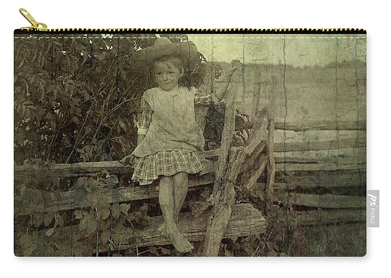 Girl Zip Pouch featuring the photograph Wooden Throne by Char Szabo-Perricelli