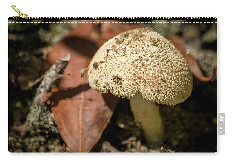 Nature Zip Pouch featuring the photograph Woodland Mushroom by Andy Smetzer