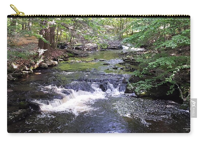 Woods Zip Pouch featuring the photograph Woodland Revery by Judith Rhue