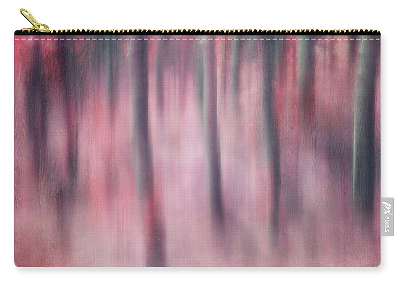 Trees Zip Pouch featuring the photograph Woodland Sanctuary by Priska Wettstein
