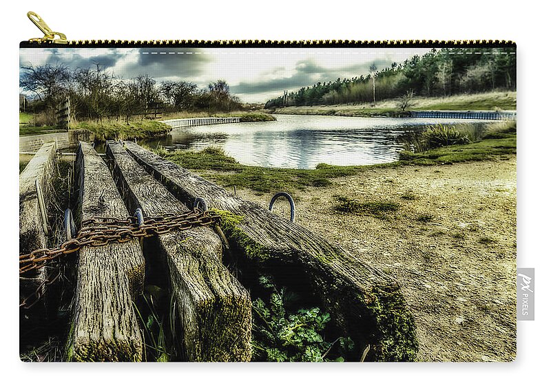 Canal Zip Pouch featuring the photograph Woodside by Nick Bywater