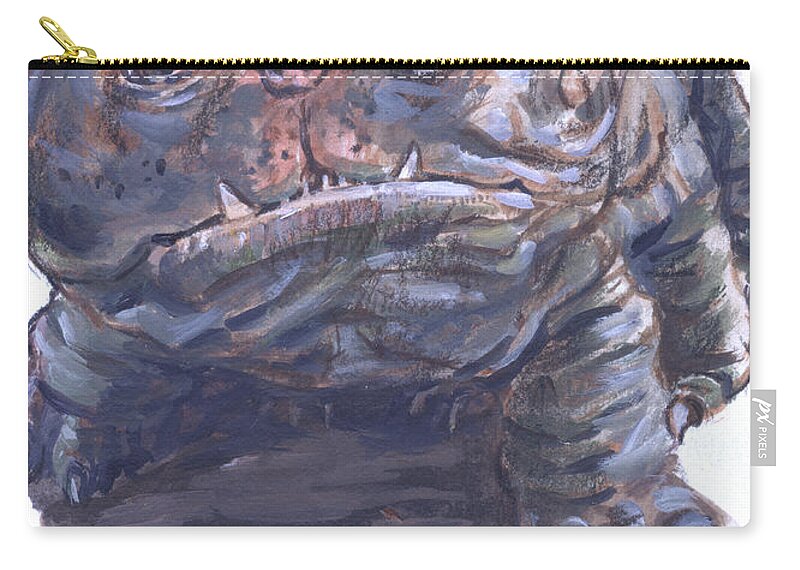 Woola Zip Pouch featuring the painting Woola by Bryan Bustard