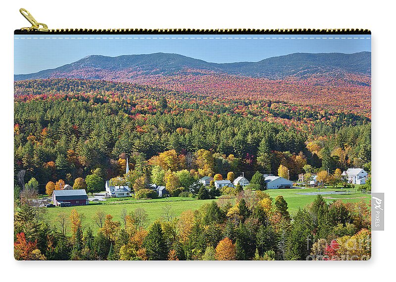 Fall Zip Pouch featuring the photograph Worcester Vermont Autumn by Alan L Graham