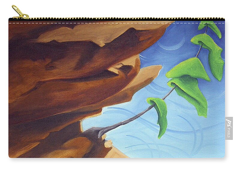 Landscape Zip Pouch featuring the painting Working Your Way Up by Richard Hoedl