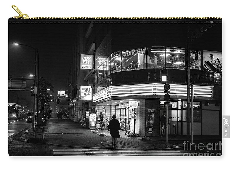 People Carry-all Pouch featuring the photograph Workout the Night, Tokyo Japan by Perry Rodriguez