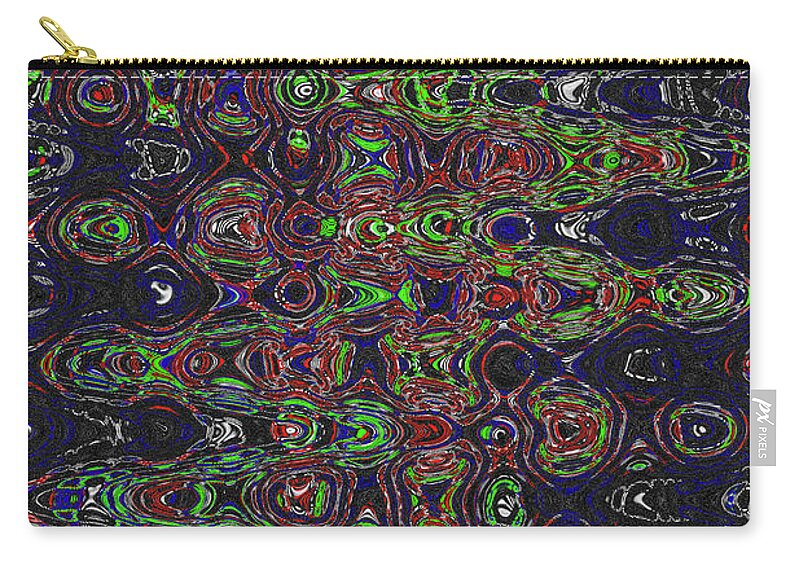 Wrong One Abstract Zip Pouch featuring the digital art Wrong One Abstract by Tom Janca