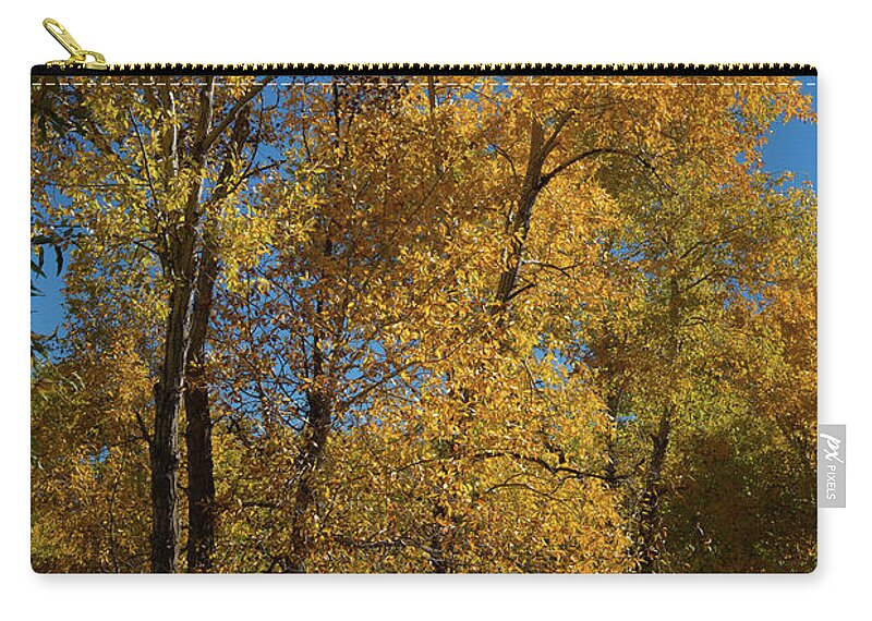 Cody Zip Pouch featuring the photograph Wyoming Fall by Frank Madia