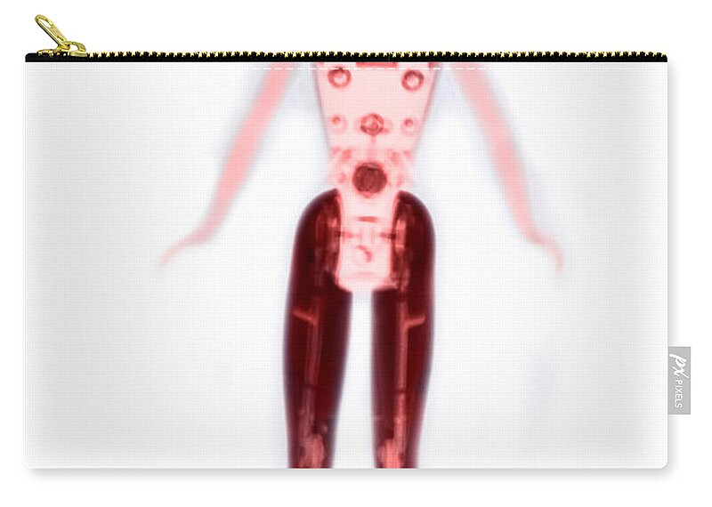 Color Zip Pouch featuring the photograph X-ray Of Barbie Doll by Scott Camazine