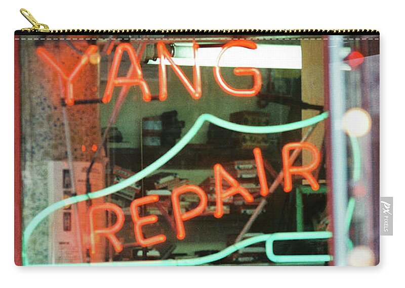Color Zip Pouch featuring the photograph Yang Repair by Frank DiMarco