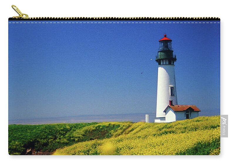 Images Zip Pouch featuring the photograph Yaquina Head Lighthouse- v2 by Rick Bures
