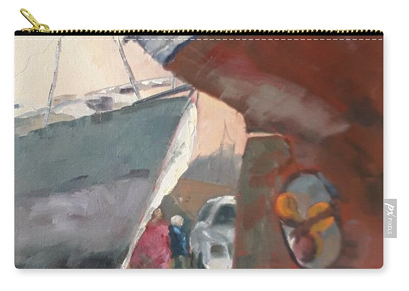 Sail Boats Zip Pouch featuring the painting Yardbirds by Susan Richardson