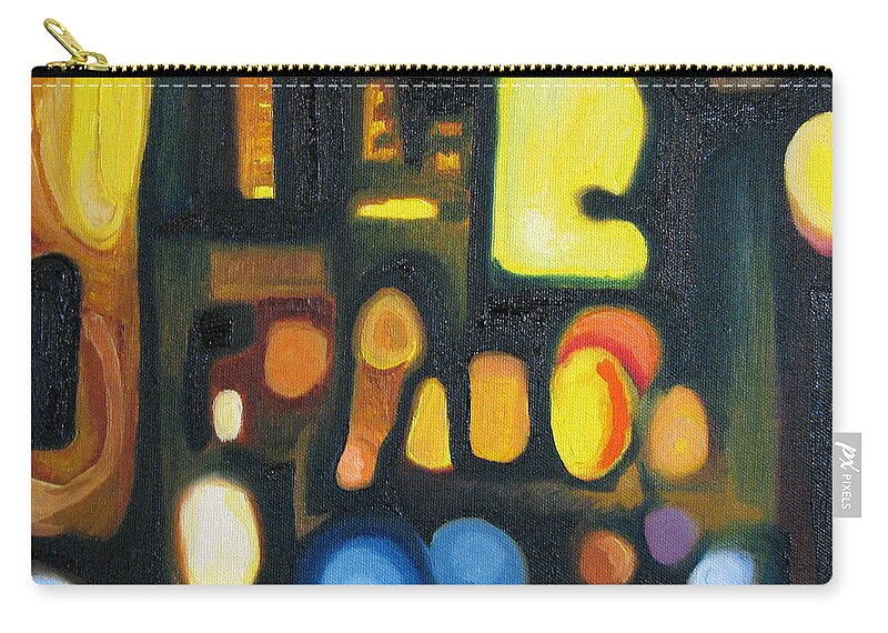 Abstract Carry-all Pouch featuring the painting Yellow and Blue by Patricia Arroyo