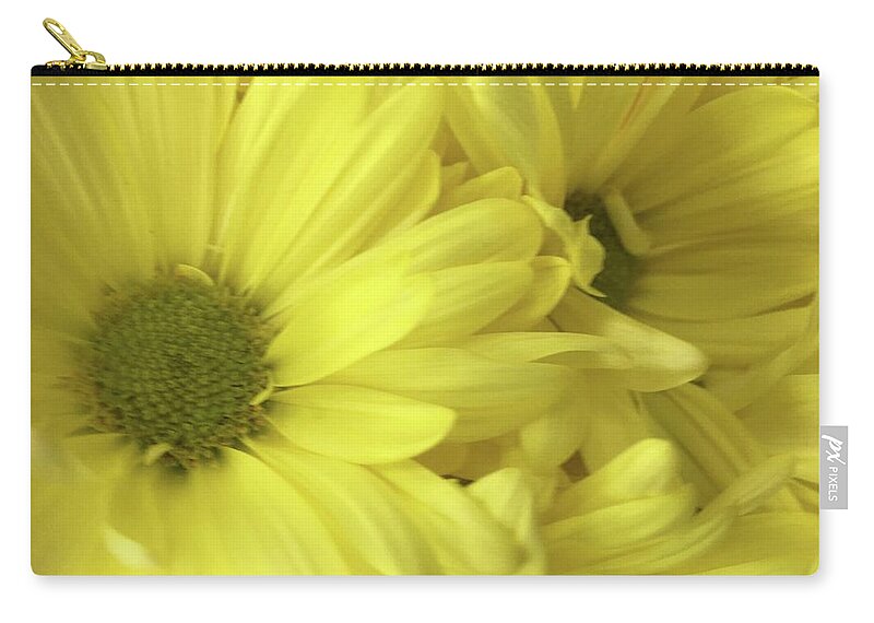 Daisy Zip Pouch featuring the photograph Yellow Daisies by Marian Lonzetta