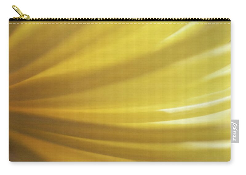 Photograph Zip Pouch featuring the photograph Yellow Mum Petals #8 by Larah McElroy