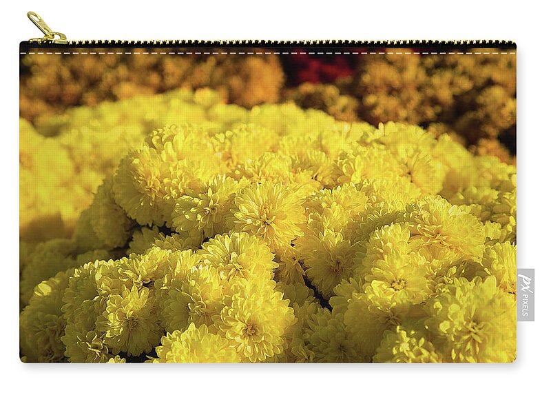 Marigold Zip Pouch featuring the photograph Yellow, Orange and Red by Milena Ilieva