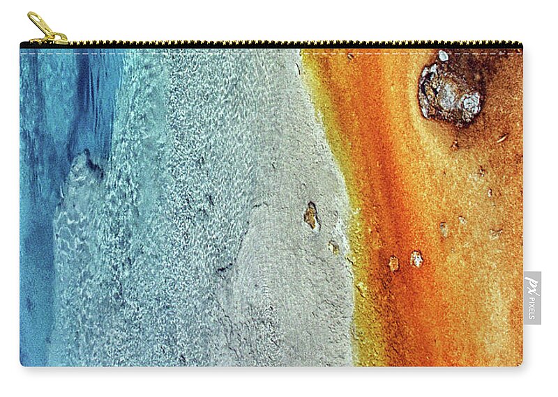 Yellowstone Pool Zip Pouch featuring the photograph Yellowstone Abstract by Art Cole