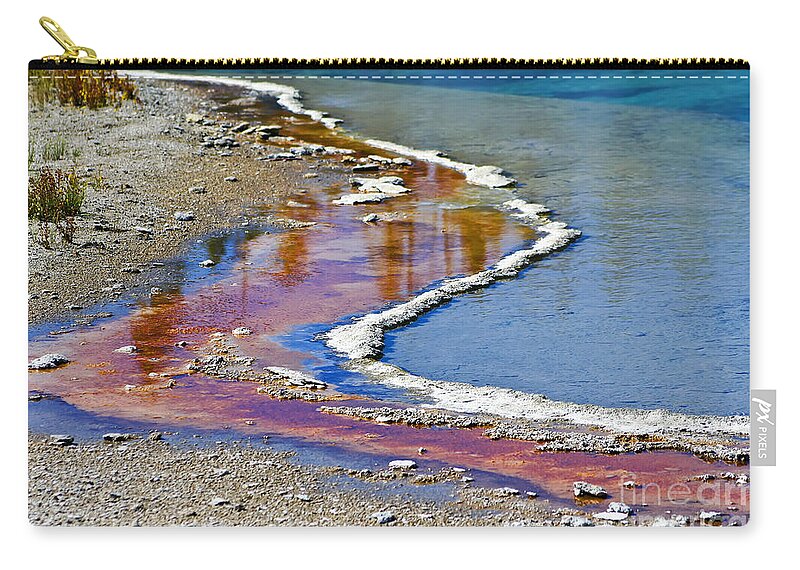 Colorful Zip Pouch featuring the photograph Yellowstone Abstract I by Teresa Zieba