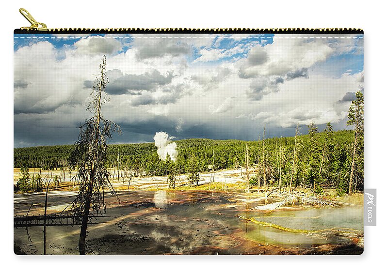Yellowstone Zip Pouch featuring the photograph Yellowstone Colors #3 by Scott Read