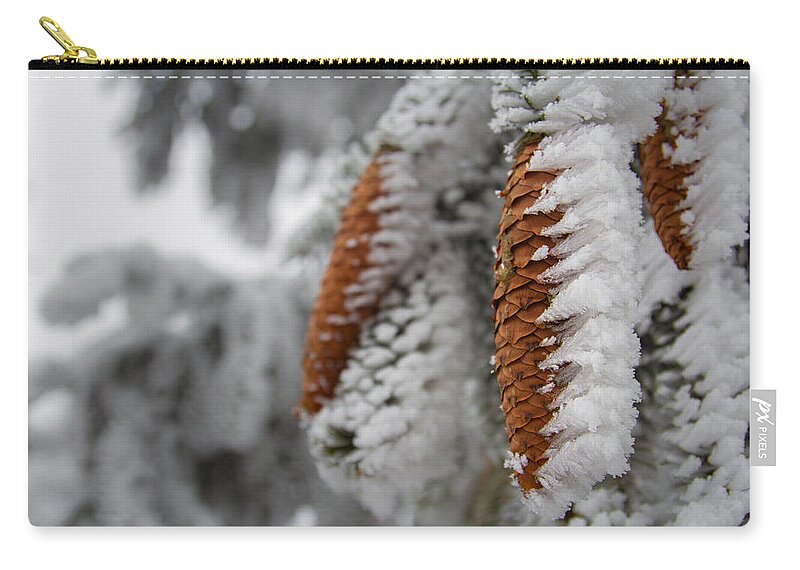 Winter Zip Pouch featuring the photograph Yep, it's Winter by Andreas Levi