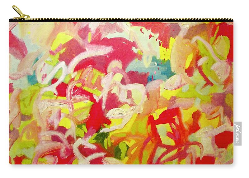 Abstract Zip Pouch featuring the painting YES by Steven Miller
