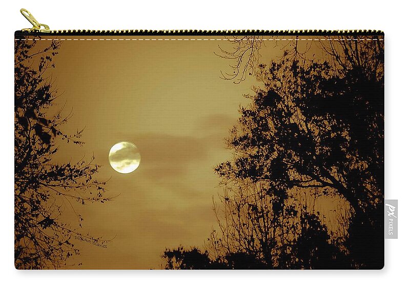 Moon Carry-all Pouch featuring the photograph Yesteryears Moon by DigiArt Diaries by Vicky B Fuller