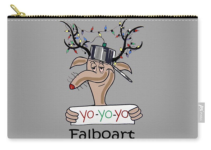 Raindeer Carry-all Pouch featuring the painting Yo Yo Yo by Anthony Falbo