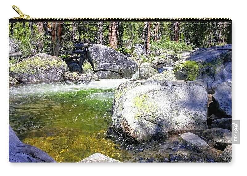 Gold Zip Pouch featuring the photograph Yosemite Alive by J R Yates