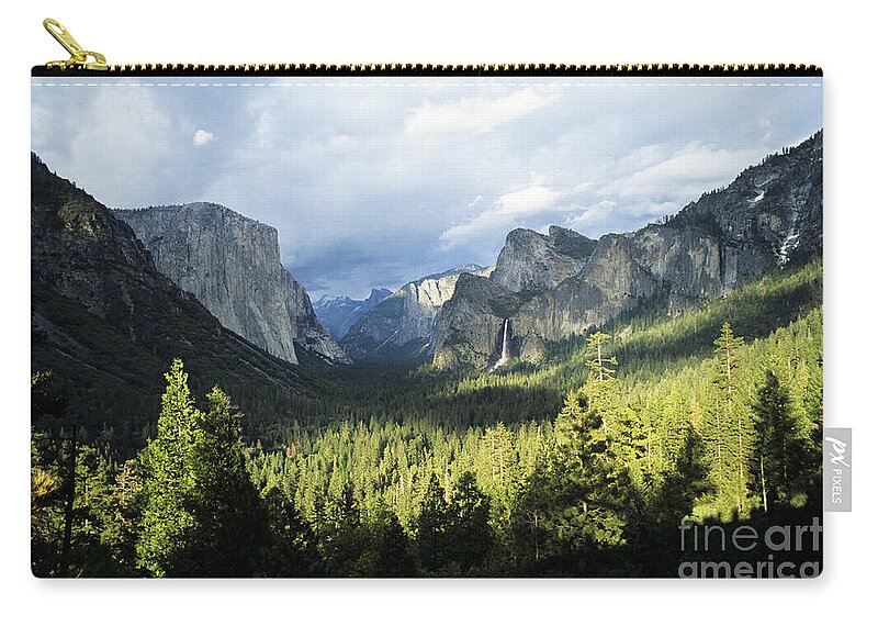 Afternoon Zip Pouch featuring the photograph Yosemite Landscape by Peter French - Printscapes